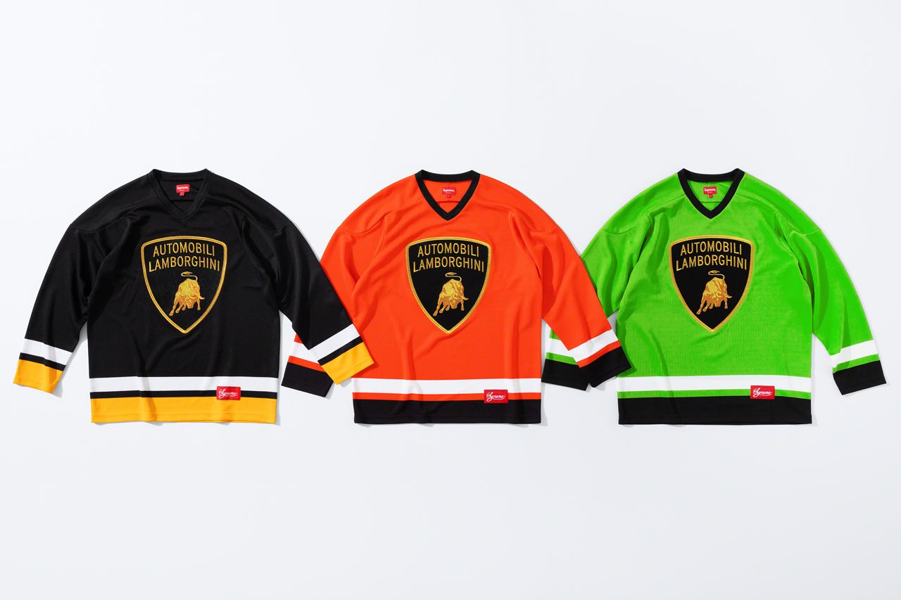 Лонгсливы Supreme x Automobili Lamborghini Spring/Summer 2020