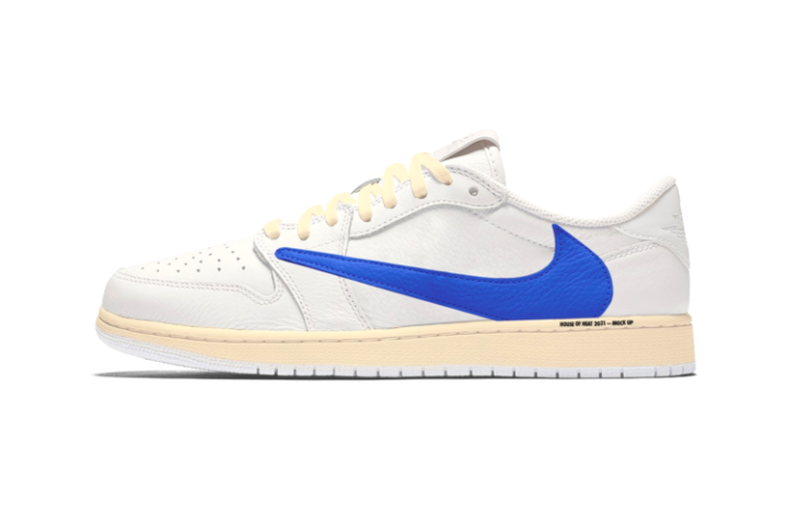 Travis Scott x fragment design Air Jordan 1 Low «White Blue Sail» - первый взгляд