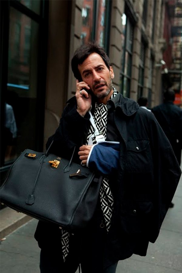Марк Джейкобс с сумкой Hermès Birkin